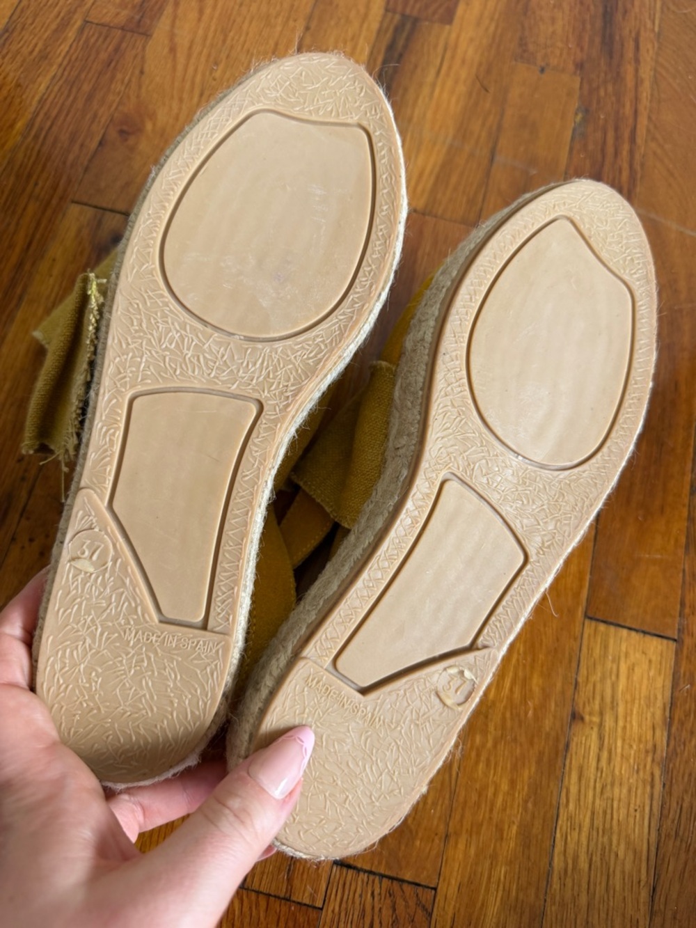 Anthropologie Howsty Yellow Knotted Fabric Open-Toe Slingback Sandals - Picture 6 of 6